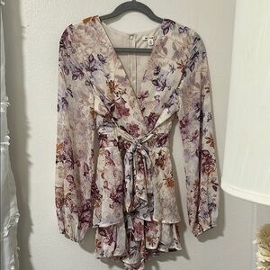 Floral Long Sleeve Romper